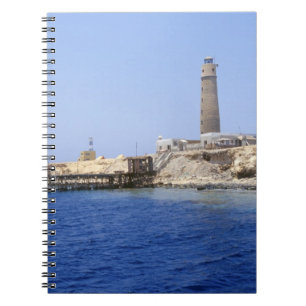 Lighthouse on Brother Islands, Red Sea, Egypt Spiral Notebook