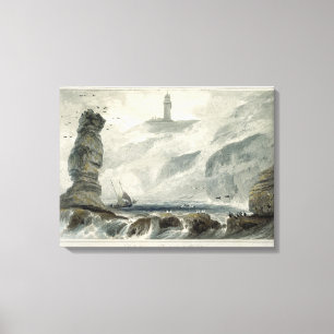 Lighthouse on Flamborough Head, from Volume VI of Canvas Print