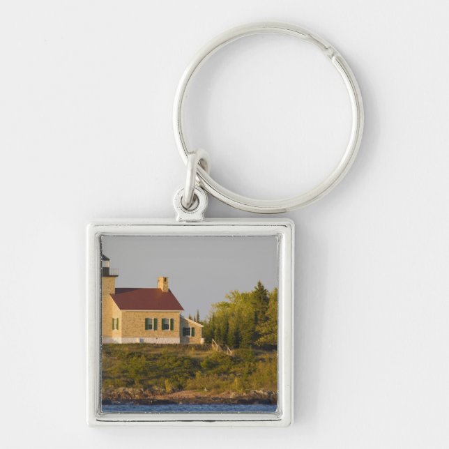 Lighthouse on Lake Superior near Copper Harbour Key Ring (Front)