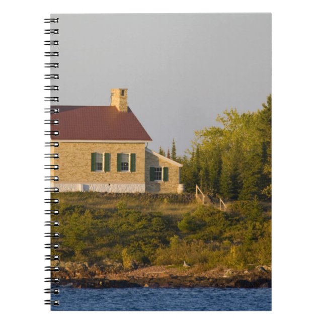 Lighthouse on Lake Superior near Copper Harbour Notebook (Front)
