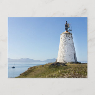 Lighthouse on Llanddwyn Island, Anglesey, Wales Postcard