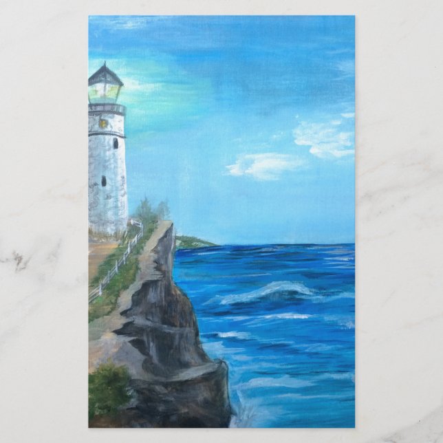 Lighthouse on the Cliffs Stationery (Front)