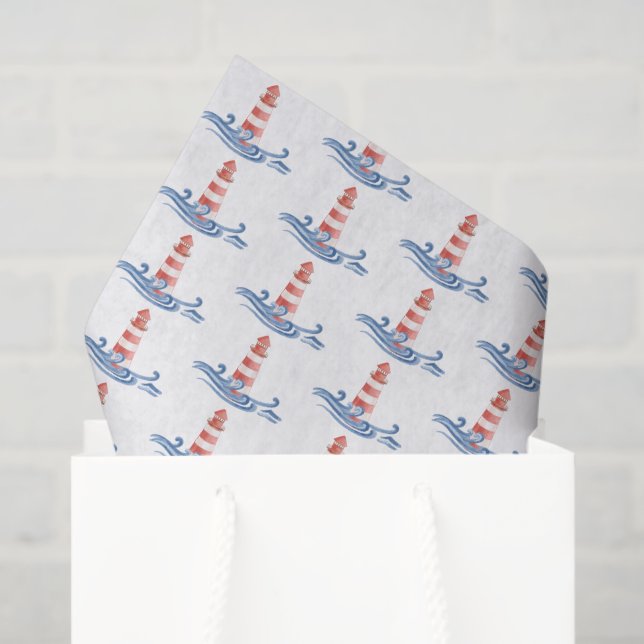 Lighthouse On The Water Tissue Paper (Gift Bag)
