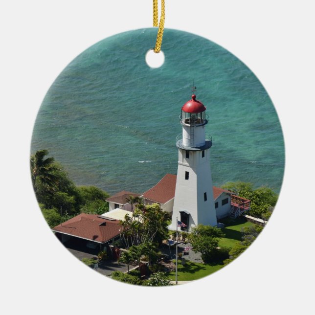 Lighthouse Ornament with Inspirational Quote (Front)