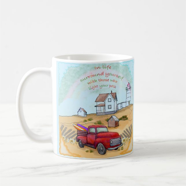 Lighthouse Path  Coffee Mug (Left)