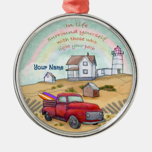 Lighthouse Path Metal Tree Decoration