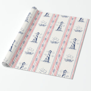 Lighthouse Pattern Wrapping Paper