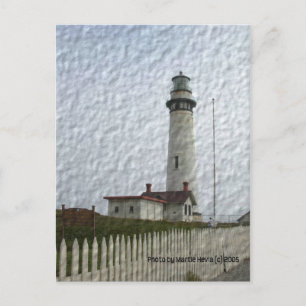Lighthouse Photo-Painting Postcard
