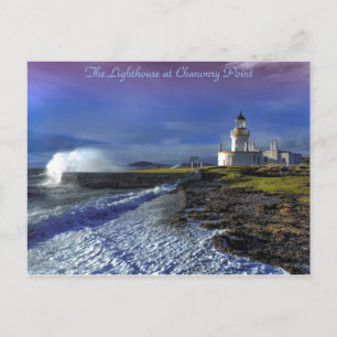Lighthouse Photograph, Chanonry Point, Fortrose. Postcard