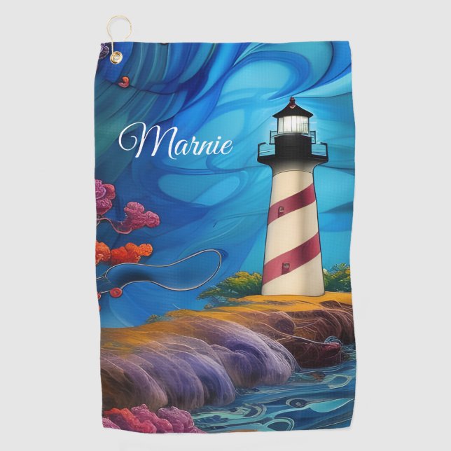 Lighthouse Point  Golf Towel (Front)