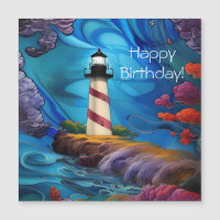 Lighthouse Point Magnetic Birthday card