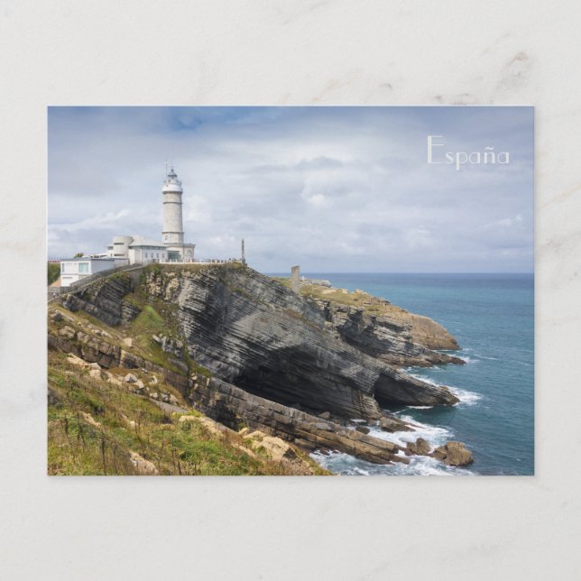 lighthouse postcard in Santander, Cantabria, Spain (Front)