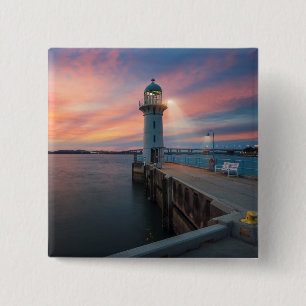 Lighthouse Raffles Marina, Singapore 15 Cm Square Badge