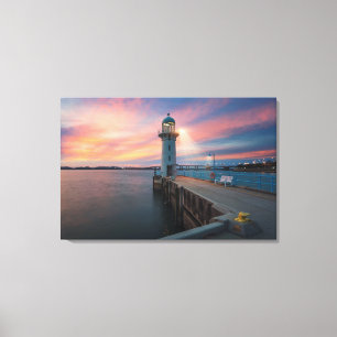Lighthouse Raffles Marina, Singapore Canvas Print