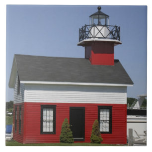 Lighthouse relocated shore in Douglas near Tile