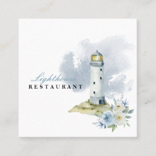 Lighthouse Restaurant  Square Business Card