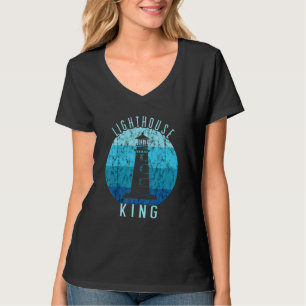 Lighthouse Retro Vintage Lighthouse King Seaside B T-Shirt