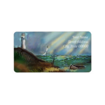 Lighthouse Return Address Label