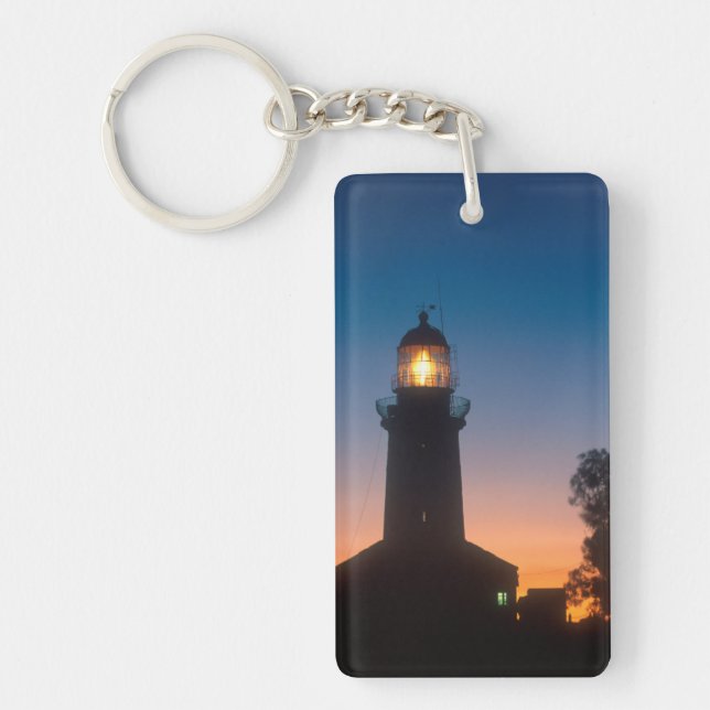 Lighthouse, Robben Island, Cape Town 2 Key Ring (Front)