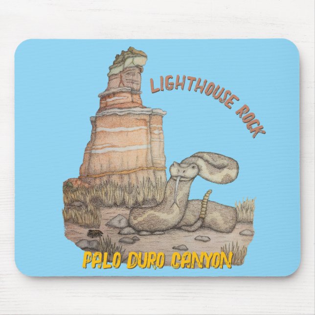 Lighthouse Rock Rattlesnake Mouse Pad (Front)