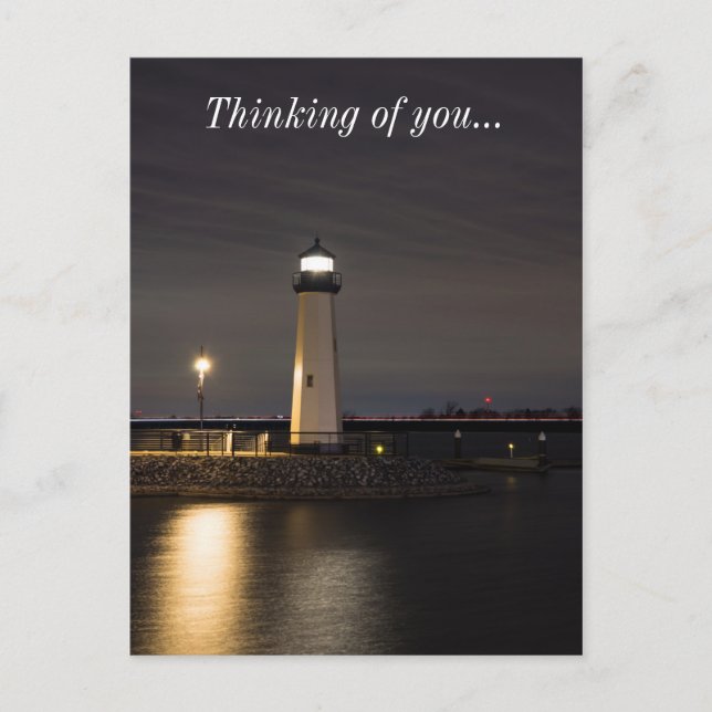 Lighthouse Rockwall Harbour Postcard (Front)