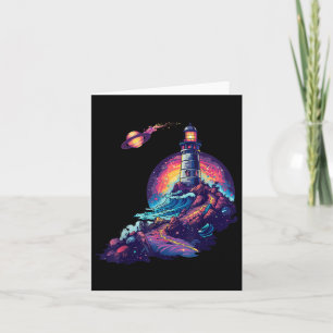 Lighthouse Sailing Sea Beach Boating Seaside House Card