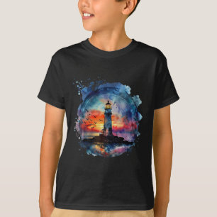 Lighthouse Sailing Sea Beach Boating Seaside House T-Shirt