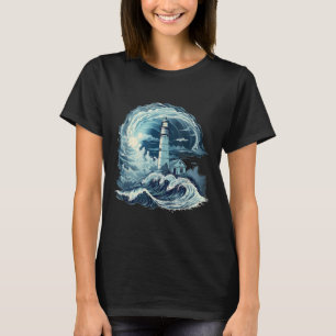 Lighthouse Sailing Sea Beach Boating Seaside House T-Shirt