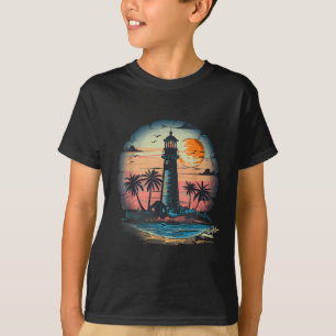 Lighthouse Sailing Sea Beach Boating Seaside House T-Shirt