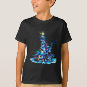 Lighthouse Sailing Sea Beach Boating Seaside House T-Shirt