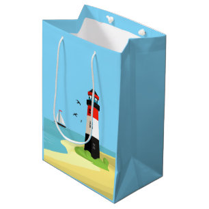 Lighthouse Scene Design Gift Bag