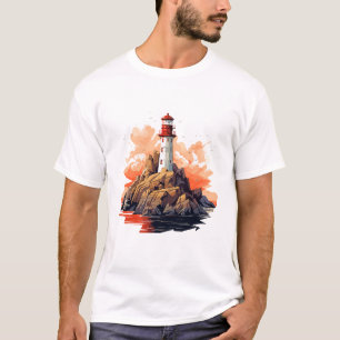 Lighthouse Seacoast Beauty Nature Ocean Discovery T-Shirt