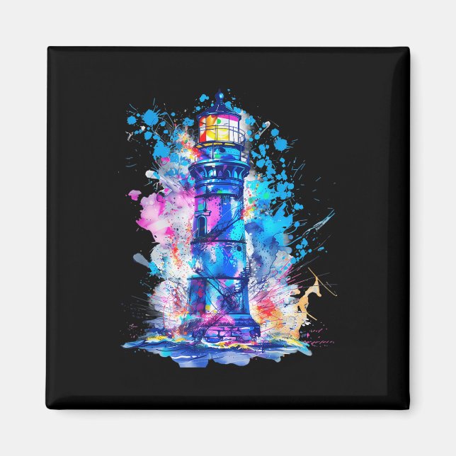 Lighthouse Seaside House Sailing Sea Beach Boating Magnet (Front)