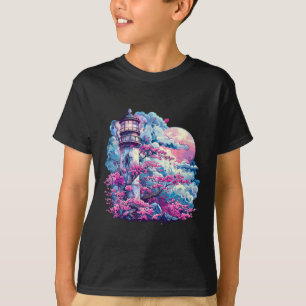 Lighthouse Seaside House Sailing Sea Beach Boating T-Shirt