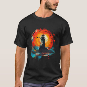Lighthouse Seaside House Sailing Sea Beach Boating T-Shirt