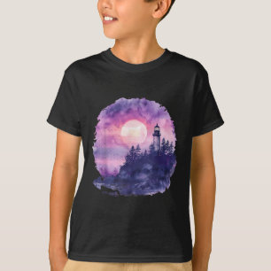 Lighthouse Seaside House Sailing Sea Beach Boating T-Shirt