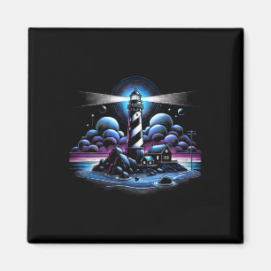 Lighthouse Seaside House Sailing Sea Beach Life Bo Magnet