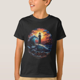 Lighthouse Seaside House Sailing Sea Boating Light T-Shirt