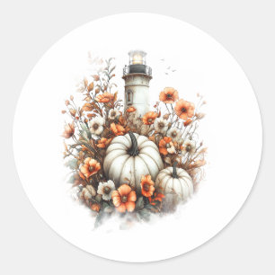 Lighthouse Shirt Country Pumpkin Classic Round Sticker