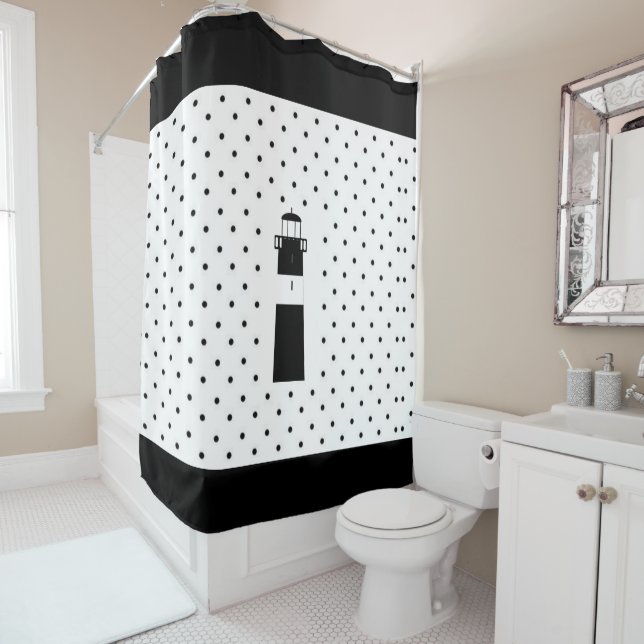 Lighthouse Shower Curtain (In Situ)