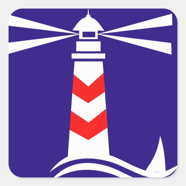Lighthouse Square Sticker (Front)