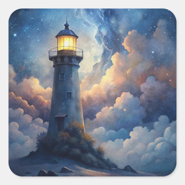 Lighthouse Square Sticker (Front)