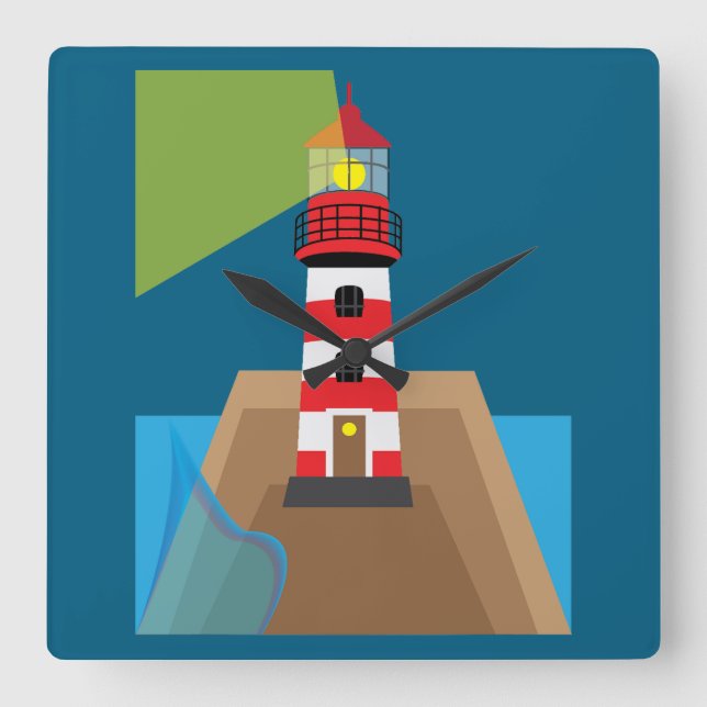 Lighthouse Square Wall Clock (Front)