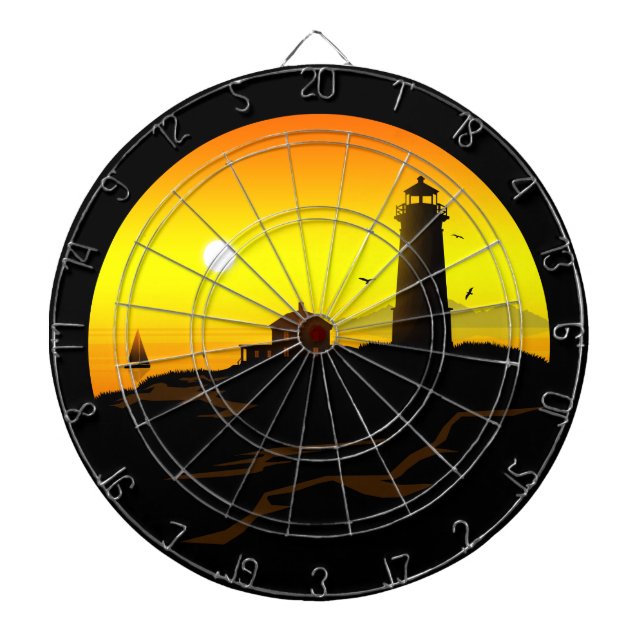 Lighthouse Sundown    Dartboard (Front)