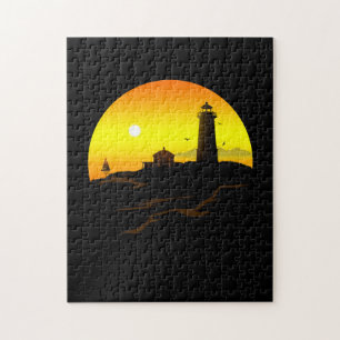 Lighthouse Sundown Jigsaw Puzzle