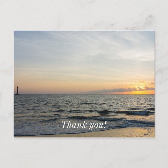 Lighthouse Sunrise Postcard (Front)