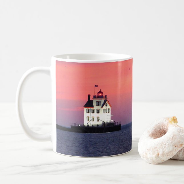 Lighthouse Sunset Mug (With Donut)