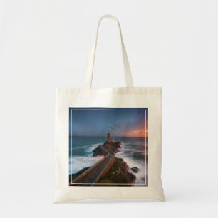 Lighthouse Sunset Plouzané Finistère, Brittany Tote Bag