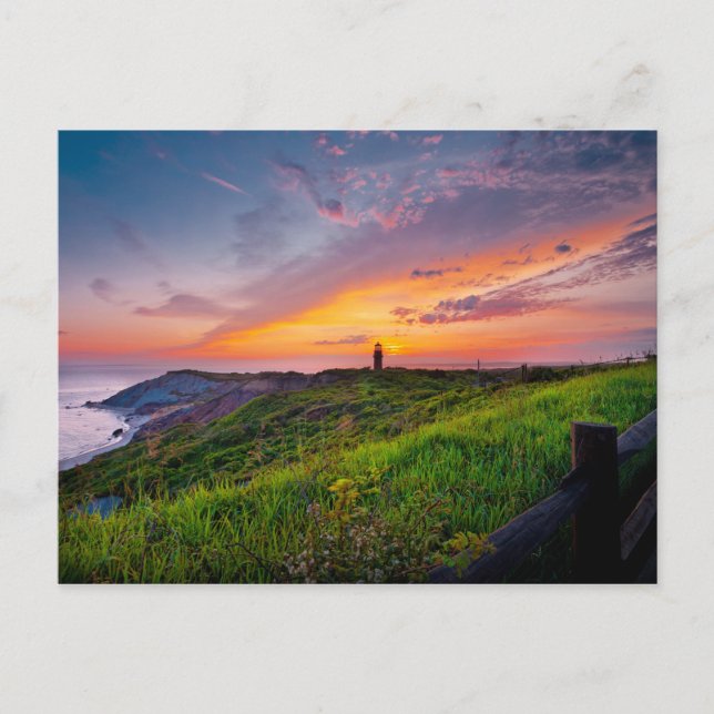 Lighthouse Sunset Postcard (Front)