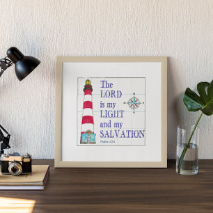 Lighthouse The Lord Is My Light and Salvation Poster